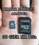 Karta pamięci 30 gier mikro sd adapter cardrige Nintendo DS gry Mario Sonic