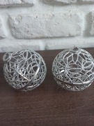 2 ażurowe bombki PRL retro vintage