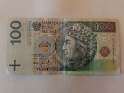 Banknot 100 zł emisja 1994 YG2687727 jedna cyfra grubsza 