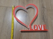 LOVE, napis weselny, ozdoba