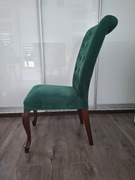 Krzesło Ludwik, zielona tapicerka przyjazna zwierzętom, 6 sztuk