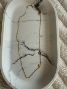 Pozłacany naszyjnik celebrytka – Literka A i Serce – Delikatny