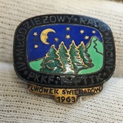 Odznaka PTTK Mlodzieżowy Rajd Nocny Lwówek Świeradów 1963 - stara, Do.Śląsk