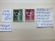 2szt. znaczki pełna seria Mi 622 Niemcy 1936r. Rzesza KONGRES Reich