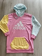 Długa bluza z kapturem Adidas, rozmiar S, pastelowe kolory, letnia bluza