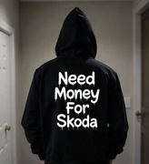 Męska Czarna Bluza M Need Money For Skoda