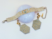 ATLANTYDA BRANSOLETKA KOLCZYKI KOMPLET BIŻUTERII