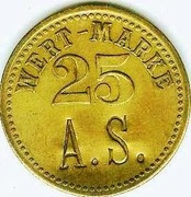 ŚLĄSK - WERT-MARKE 25 A.S. mos 23,7 mm - śliczny stan  !!!