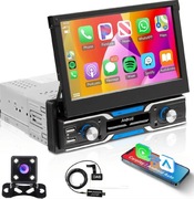 Android 1 Din Radio samochodowe 7-calowy automatyczny chowany DotykowyEkran
