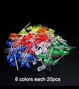 Dioda led 5mm 3v 120szt