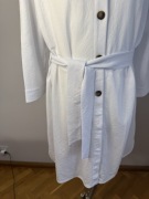 NOWA biała długa koszula z paskiem, sukienka, plażowa XL 44 MONGUL