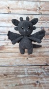 Czarny smok szydełko handmade rękodzieło