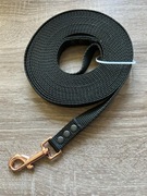 smycz taśmowa 7m czarna 