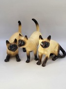 Ceramiczne koty syjamskie, 2 szt. + 1 gratis