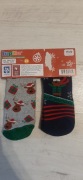 Zestaw nowe ciepłe skarpety zimowe świąteczne termiczne r. 19-22 renifer 