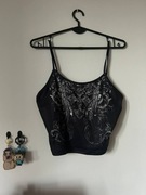 crop top goth czarny S/M