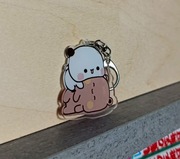 Brelok do kluczy dla par, prezent dla zakochanych akrylowy Bubu & Dudu