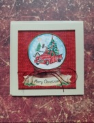 Kartka świąteczna ręcznie wykonana i ręcznie malowana 