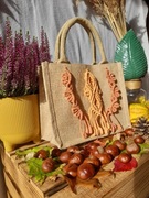 Mocna jutowa torba w boho stylu - idealna na prezent