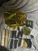 Zestaw dekoracji balonowych – złoto-czarny motyw