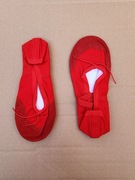 Baletki tradycyjne materiałowo-skórzane Free Dance roz. 35 czerwone