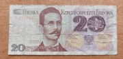 Banknot 20 zł z 1982r, Seria F