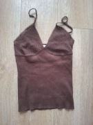 Zara brązowy too na ramiączkach