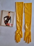 Rękawiczki LATEX r. M 100% guma / żółte