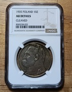 II RP 10 zł złotych 1935 NGC AU Details 