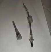 Przezroczysty, wodoodporny zestaw kabli zasilających prądem stałym 5,5/2