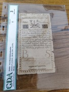 Banknot insurekcja kościuszkowska bilet skarbowy 10zł 1794 seria A granding