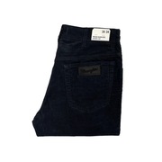 Spodnie męskie sztruksy Wrangler Texas Slim 822 Dark Navy W34 L34