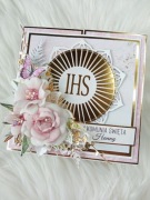 Luksusowa kartka komunijna 3d niestandardowa okiennica Pamiątka Komunii 