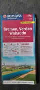Mapa Brema, Verden, Walsrode (KOMPASS) 1:70 000 NIEM