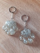 Łapka kocia. Brelok na klucze, do plecaka. Srebrzysty.