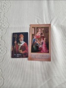 Obrazek z relikwią św.Mikołaj z Miry + obrazek z modlitwą.