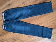 Spodnie jeans Happy Cherry dla chłopców 150 rozciągliwe granat proste 