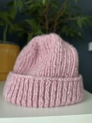 Wełniana czapka handmade Bubble Gum