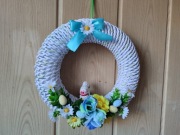 Wianuszek ozdobny, dekoracja, święta, wiklina papierowa