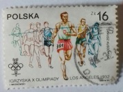 Znaczek pocztowy igrzyska olimpiada Polska 1984