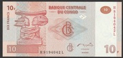 Kongo 10 franków 2003 - stan bankowy UNC