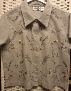 173. Bluzka haftowana,popielata -PAUL HARRIS ,rozm.XL