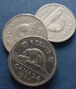 Moneta Kanada 5 centów 1984