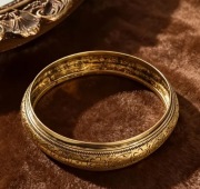 Bransoletka typu bangle kuta stare złoto pozłacana + pakowanie