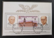 Blok 132 Kasowany Papież Jaruzelski Gwar. Z.Wiatrowski PZF Rok 1987 UNIKAT