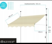 Markiza Balkonowa tarasowa 1,5m