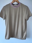 Levete room beż beżowa koszulka bluzka t-shirt M bawełna wiskoza