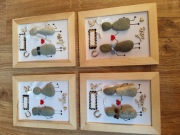 Kamyk w ramce prezent obrazek komunia chrzest ślub urodziny 