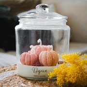 Świeca sojowa dynia w słoju jesienna o zapachu pieczonego jabłka