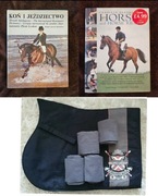 Komplet czaprak I owijki plus książki i bryczesy